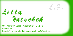 lilla hatschek business card